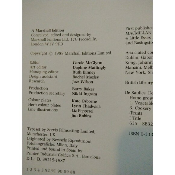 Home Grown Denys De Saulles Hardcover Gardening Book - Picture 5 of 6